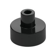 Tile Round 1 x 1 with Hollow Bar — Black