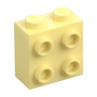 Brick Special 1 x 2 x 1 2/3 with 4 Studs on 1 Side — Bright Light Yellow