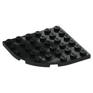 Plate Round Corner 6 x 6 — Black