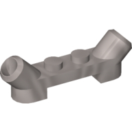 Plate Special 1 x 4 with Angled Tubes — Flat Silver