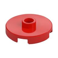 Plate Special Round 2 x 2 with Center Stud (Jumper Plate) — Red