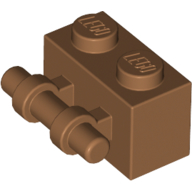 Brick Special 1 x 2 with Handle — Medium Nougat