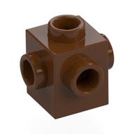 Brick Special 1 x 1 Studs on 4 Sides — Reddish Brown
