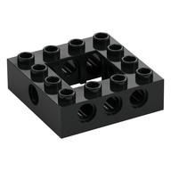 Technic Brick 4 x 4 with 2 x 2 Opening — Black