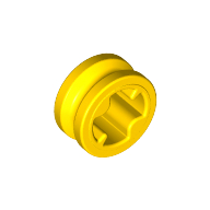 Technic Bush 1/2 Smooth with Axle Hole Reduced — Yellow