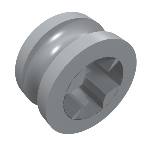 Technic Bush 1/2 Smooth with Axle Hole Reduced — Light Bluish Gray