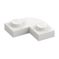 Plate Round Corner 2 x 2 with 1 x 1 Cutout — White