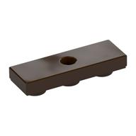 Tile Special 1 x 3 Inverted with Center Hole — Dark Brown
