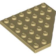 Wedge Plate 6 x 6 Cut Corner — Tan