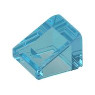 Slope 30° 1 x 1 x 2/3 (Cheese Slope) — Trans-Light Blue