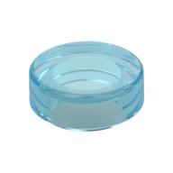 Tile Round 1 x 1 — Trans-Light Blue