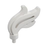 Flame / Headwear Accessory Plume / Feather, Triple Point — White