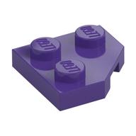 Wedge Plate 2 x 2 Cut Corner — Dark Purple