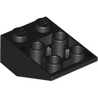 Slope Inverted 33° 3 x 2, Connections between Studs, Ovoid Bottom Pin — Black