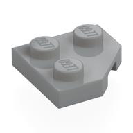 Wedge Plate 2 x 2 Cut Corner — Light Bluish Gray