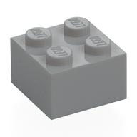 Brick 2 x 2 — Light Bluish Gray