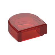 Tile Round 1 x 1 Half Circle — Trans-Red