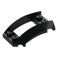 Wheel Arch, Curved Wedge 4 x 3 with 2 x 2 Opening and 4 Studs — Black