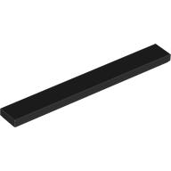 Tile 1 x 8 with Groove — Black