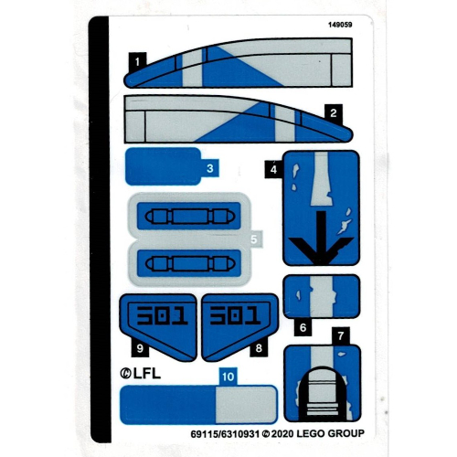 Sticker Sheet for Set 75280-1 — (Not Applicable)