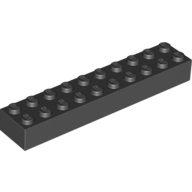 Brick 2 x 10 — Black