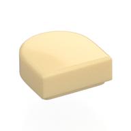Tile Round 1 x 1 Half Circle — Tan