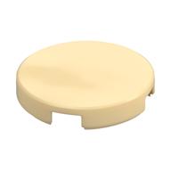 Tile Round 2 x 2 with Bottom Stud Holder — Tan