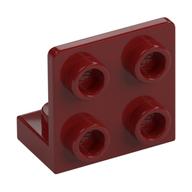 Bracket 1 x 2 - 2 x 2 Inverted — Dark Red