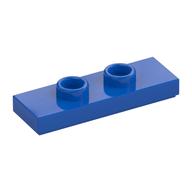 Plate Special 1 x 3 with 2 Studs with Groove and Inside Stud Holder (Jumper) — Blue