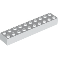 Brick 2 x 10 — White