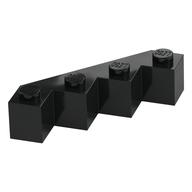 Brick Wedged 4 x 4 Facet — Black