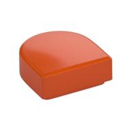 Tile Round 1 x 1 Half Circle — Reddish Orange
