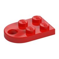 Plate Special 3 x 2 with Rounded End, Hole — Red
