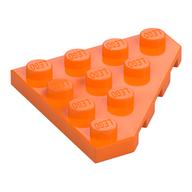 Wedge Plate 4 x 4 Cut Corner — Orange