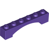 Brick Arch 1 x 6 Raised Arch — Dark Purple