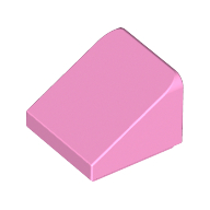 Slope 30° 1 x 1 x 2/3 (Cheese Slope) — Bright Pink