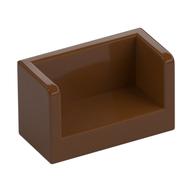Panel 1 x 2 x 1 with Rounded Corners and 2 Sides — Reddish Brown