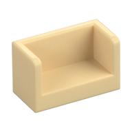Panel 1 x 2 x 1 with Rounded Corners and 2 Sides — Tan