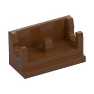 Hinge Brick 1 x 2 Base — Reddish Brown