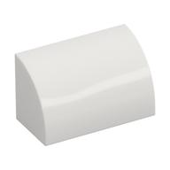 Brick Curved 1 x 2 x 1 No Studs — White