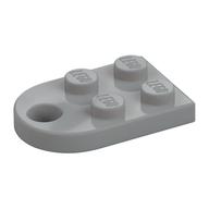 Plate Special 3 x 2 with Rounded End, Hole — Light Bluish Gray