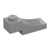 Brick Curved, 3 x 1 with 1/3 Inverted Cutout — Light Bluish Gray