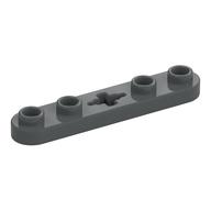 Technic Plate 1 x 5 with Smooth Ends, 4 Studs and Centre Axle Hole — Dark Bluish Gray