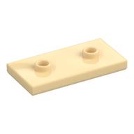 Plate Special 2 x 4 with Groove and Two Center Studs (Jumper) — Tan