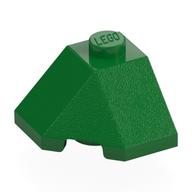 Wedge Sloped 45° 2 x 2 Corner — Green