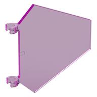 Flag 5 x 6 Hexagonal with U Clips — Trans-Dark Pink