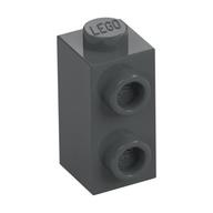 Brick Special 1 x 1 x 1 2/3 with Studs on 1 Side — Dark Bluish Gray