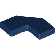Tile Special 2 x 2 Corner with Cut Corner - Facet — Dark Blue