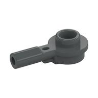 Plate Round 1 x 1 with Hollow Stud and Horizontal Bar 1L — Dark Bluish Gray