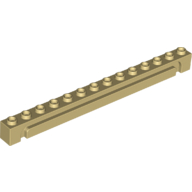 Brick Special 1 x 14 Grooved — Tan